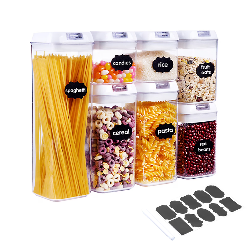 7 Pcs Acrylic Storage Jar Containers