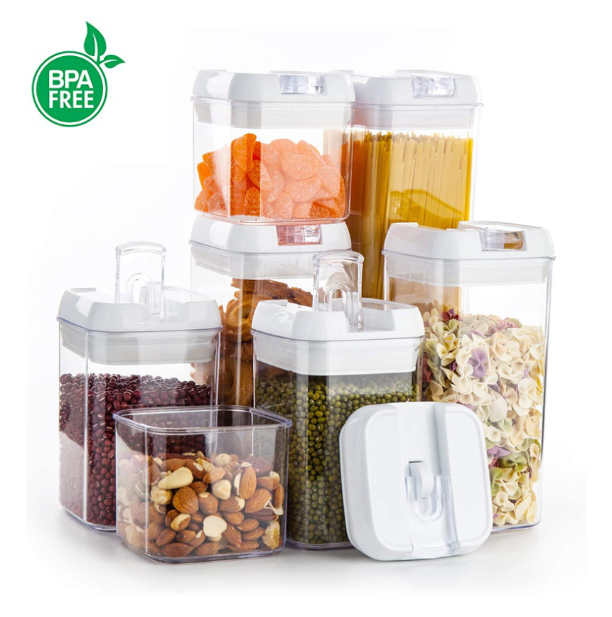 7 Pcs Acrylic Storage Jar Containers
