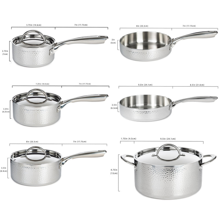 Harlow Stainless Steel Cookware Set | 10 Pieces