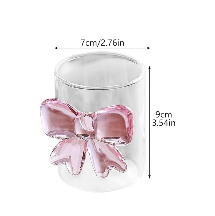 Pink Bow Glass