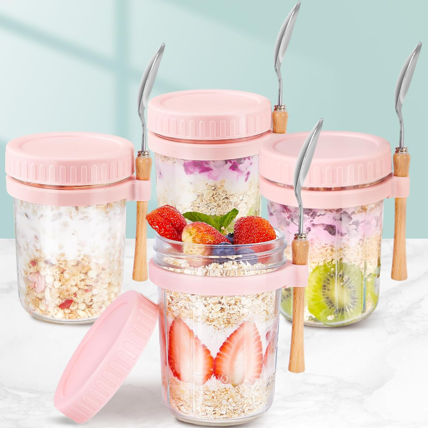 Overnight Oats Glass Jar | Pack of 4