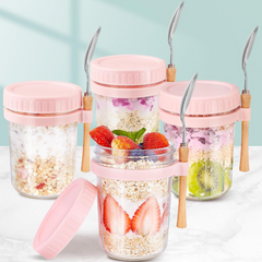 Overnight Oats Glass Jar | Pack of 4