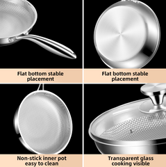 Pearl Hammered Pan | Stainless Steel Skillet